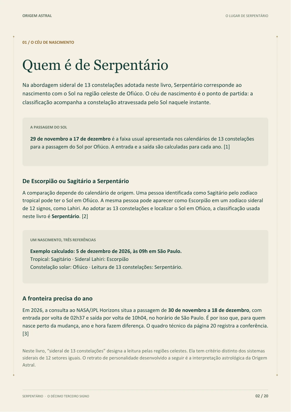 Página 2 do livro: Quem é de Serpentário
